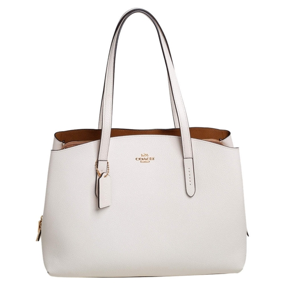 Coach Vanilla Leather Charlie Carryall Satchel Tote Bag - Picture 3 of 15